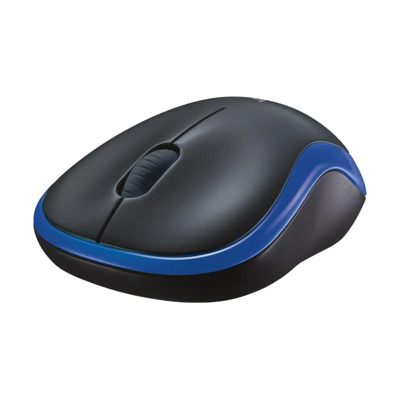 Mysz bezprzewodowa Logitech M185 optyczna czarno-niebieska