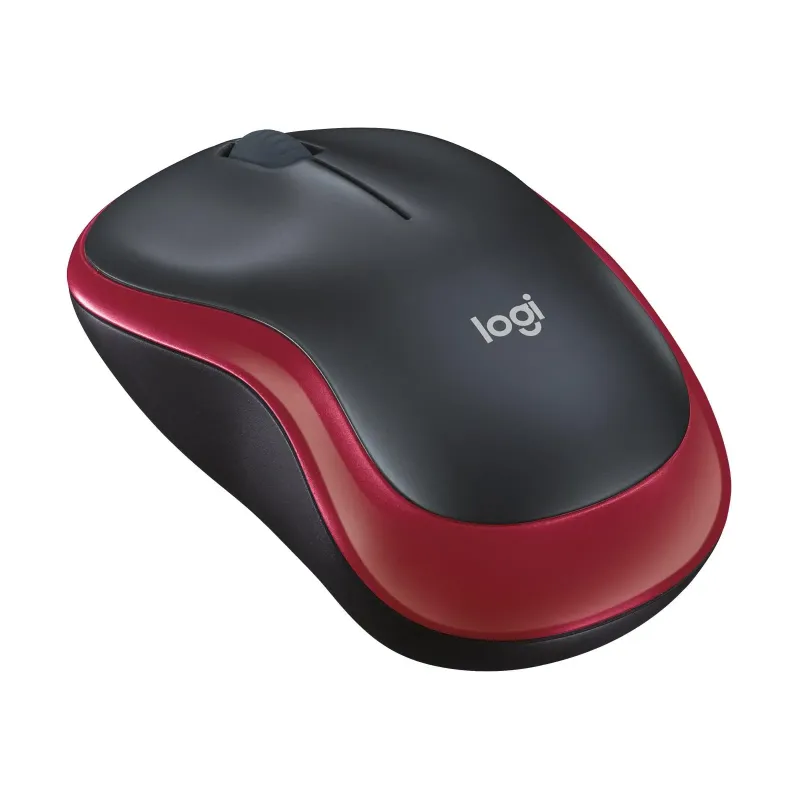 Mysz bezprzewodowa Logitech M185 optyczna czarno-czerwona