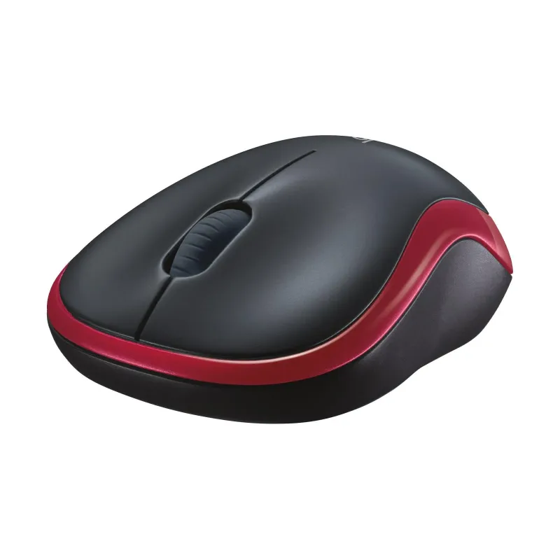 Mysz bezprzewodowa Logitech M185 optyczna czarno-czerwona