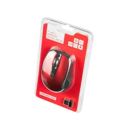 Mysz bezprzewodowa Modecom WM4.1 optyczna czerwona, bez logo