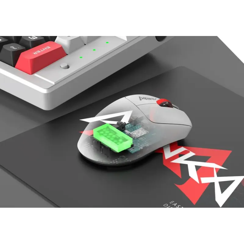 Mysz bezprzewodowa Monka RAPID optyczna 12000dpi 2.4 GHz + Bluetooth biała