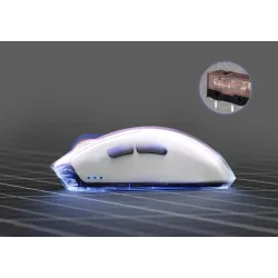 Mysz bezprzewodowa Monka RAPID optyczna 12000dpi 2.4 GHz + Bluetooth biała