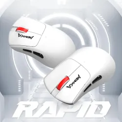 Mysz bezprzewodowa Monka RAPID optyczna 12000dpi 2.4 GHz + Bluetooth biała