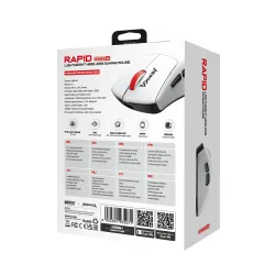 Mysz bezprzewodowa Monka RAPID optyczna 12000dpi 2.4 GHz + Bluetooth biała