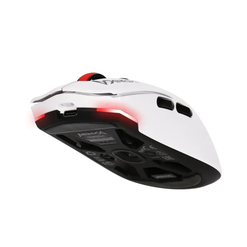 Mysz bezprzewodowa Monka GURU optyczna 26000dpi 2.4 GHz + Bluetooth biała