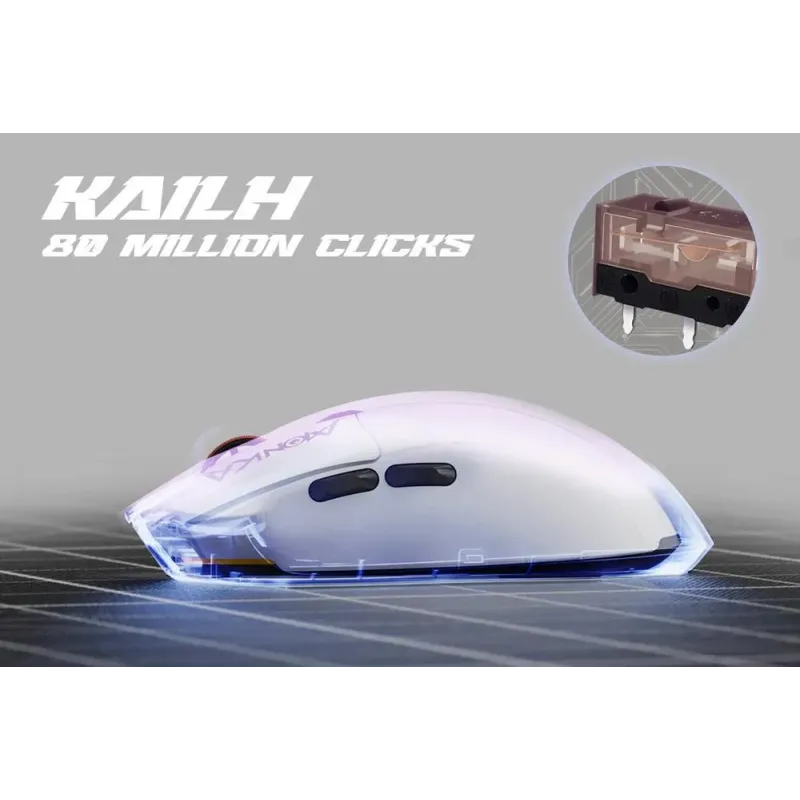 Mysz bezprzewodowa Monka GURU optyczna 26000dpi 2.4 GHz + Bluetooth biała