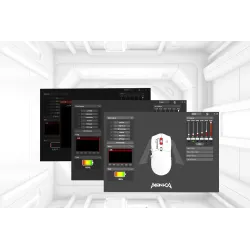 Mysz bezprzewodowa Monka GURU optyczna 26000dpi 2.4 GHz + Bluetooth biała