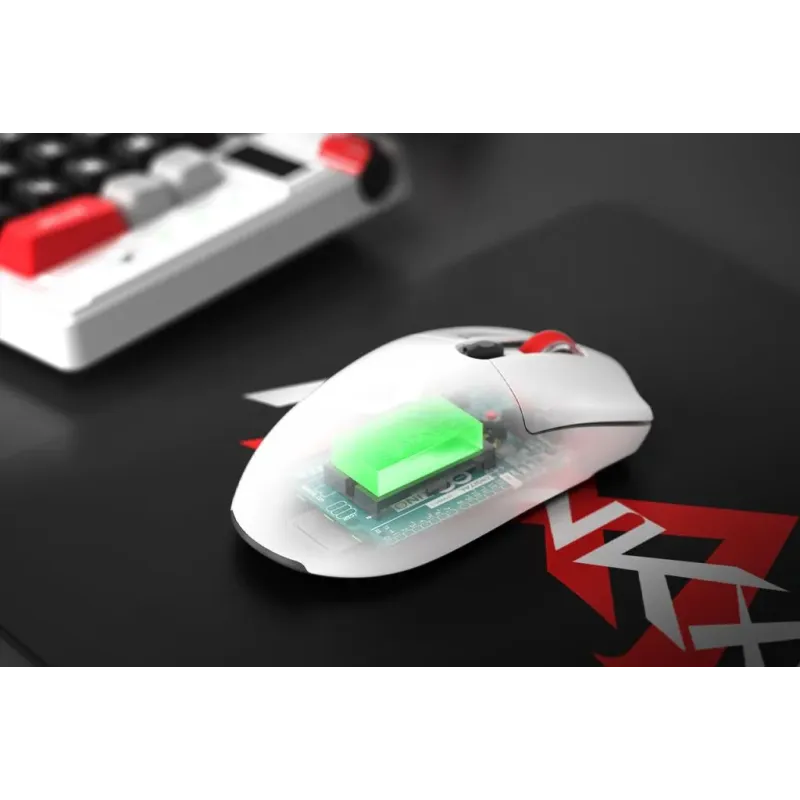 Mysz bezprzewodowa Monka GURU optyczna 26000dpi 2.4 GHz + Bluetooth biała