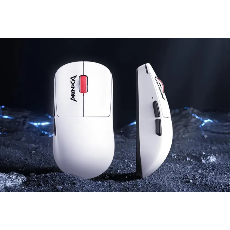 Mysz bezprzewodowa Monka PRIME optyczna 26000dpi 2.4 GHz + Bluetooth biała