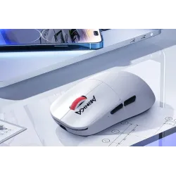 Mysz bezprzewodowa Monka PRIME optyczna 26000dpi 2.4 GHz + Bluetooth biała