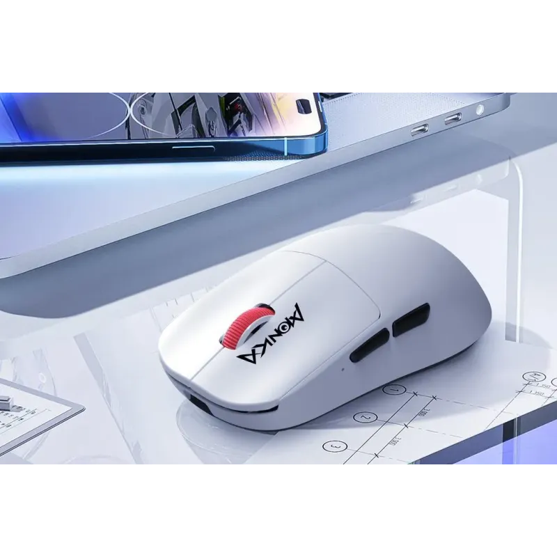 Mysz bezprzewodowa Monka PRIME optyczna 26000dpi 2.4 GHz + Bluetooth biała