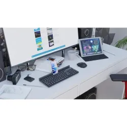 Klawiatura bezprzewodowa Natec Felimare US Bluetooth + 2.4GHz, slim uchwyt