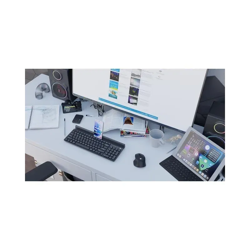 Klawiatura bezprzewodowa Natec Felimare US Bluetooth + 2.4GHz, slim uchwyt