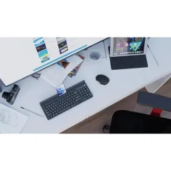 Klawiatura bezprzewodowa Natec Felimare US Bluetooth + 2.4GHz, slim uchwyt