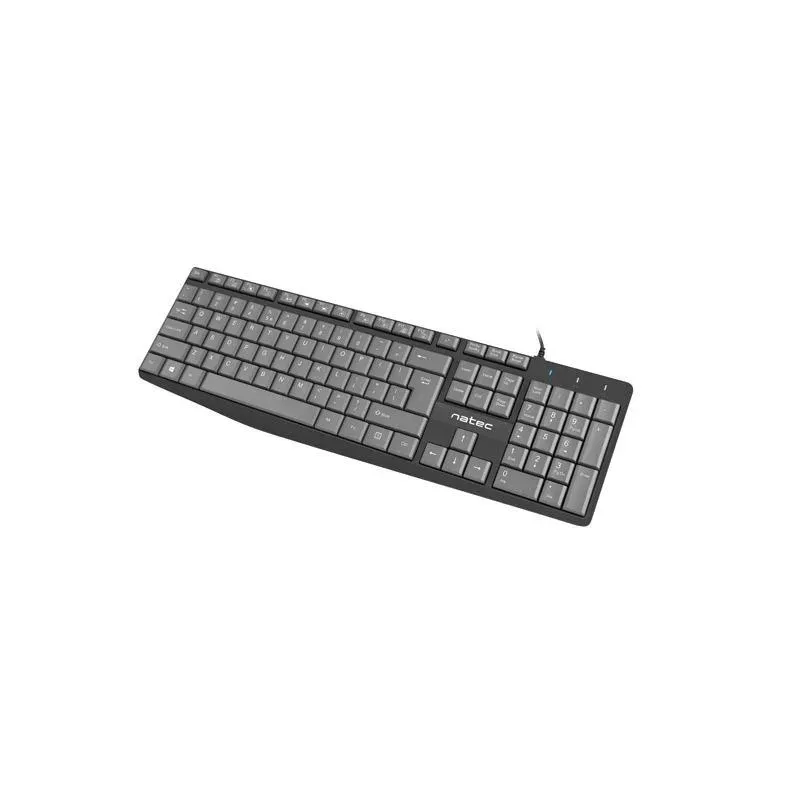 Klawiatura przewodowa Natec Nautilus US slim czarno-szara