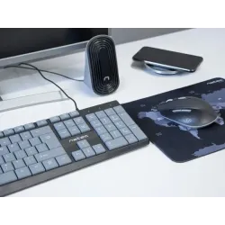 Klawiatura przewodowa Natec Nautilus US slim czarno-szara