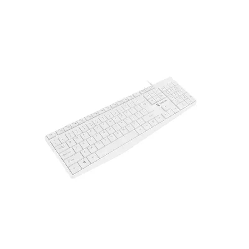 Klawiatura przewodowa Natec Nautilus US slim biała