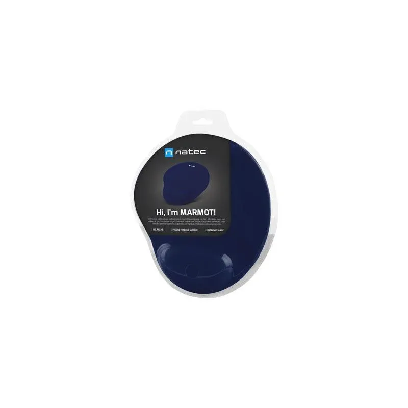 Podkładka pod mysz Natec Marmot żelowa ergonomiczna Granatowa