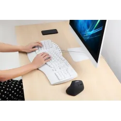 Klawiatura przewodowa Perixx PERIBOARD-512 Classic Ergonomic biała