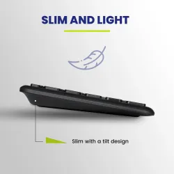 Klawiatura przewodowa Perixx PERIBOARD-210 scissor, ultra-flat, czarna