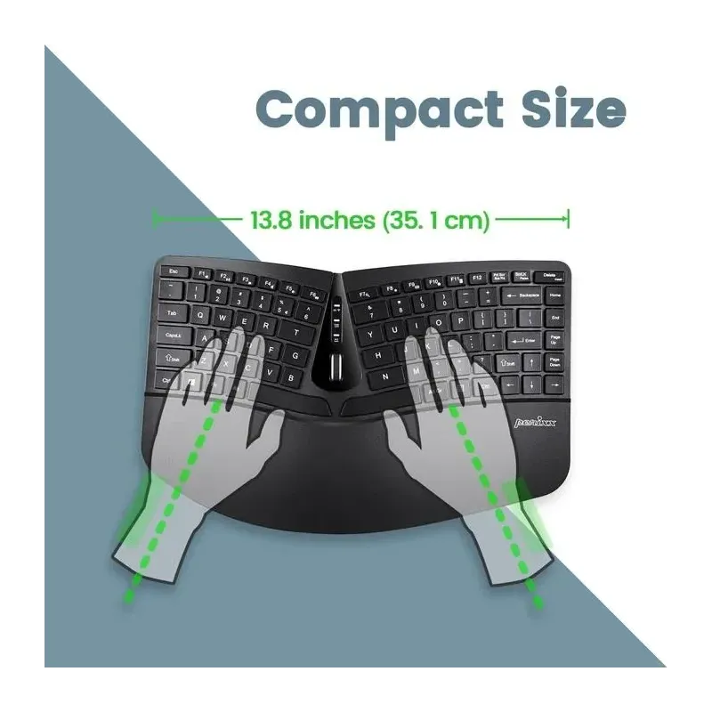Zestaw bezprzewodowy klawiatura+mysz pionowa Perixx PERIDUO-606 C Ergonomic