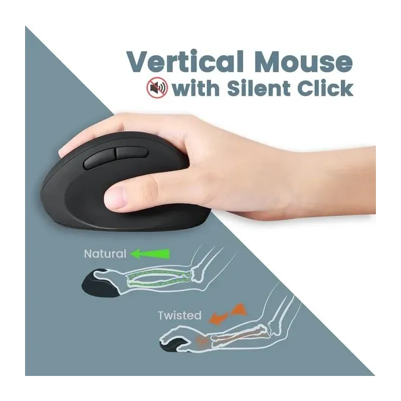 Zestaw bezprzewodowy klawiatura+mysz pionowa Perixx PERIDUO-606 C Ergonomic