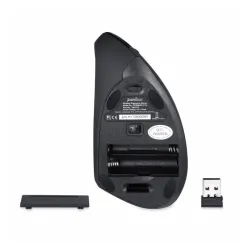 Mysz bezprzewodowa Perixx PERIMICE-713L optyczna wertykalna pionowa czarna