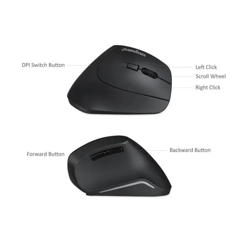 Mysz bezprzewodowa Perixx PERIMICE-715 II optyczna wertykalna pionowa