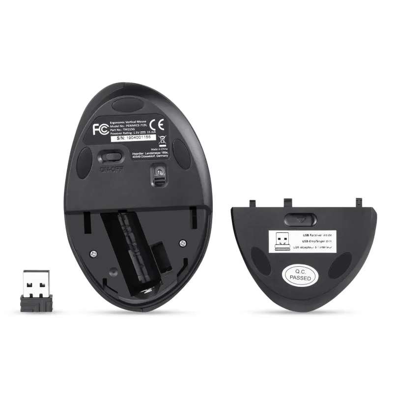 Mysz bezprzewodowa Perixx PERIMICE 719L optyczna wertykalna pionowa