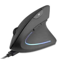 Mysz bezprzewodowa Perixx PERIMICE-713R optyczna wertykalna pionowa czarna