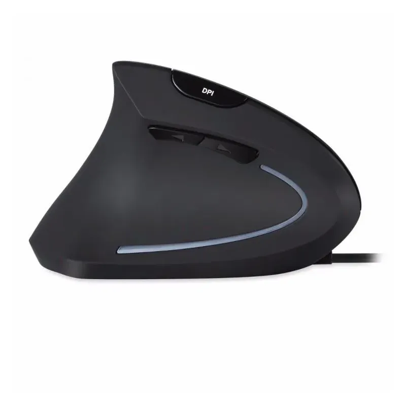 Mysz przewodowa Perixx PERIMICE-513L optyczna wertykalna pionowa czarna dla