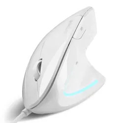 Mysz przewodowa Perixx PERIMICE-513 W optyczna wertykalna pionowa biała