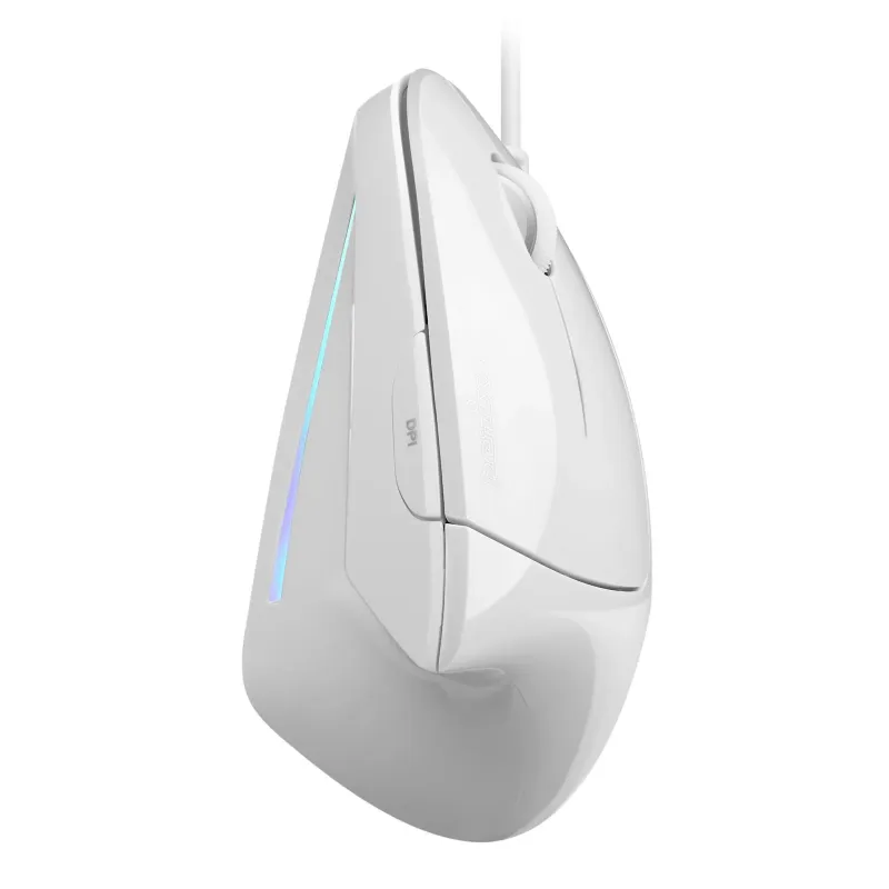 Mysz przewodowa Perixx PERIMICE-513 W optyczna wertykalna pionowa biała