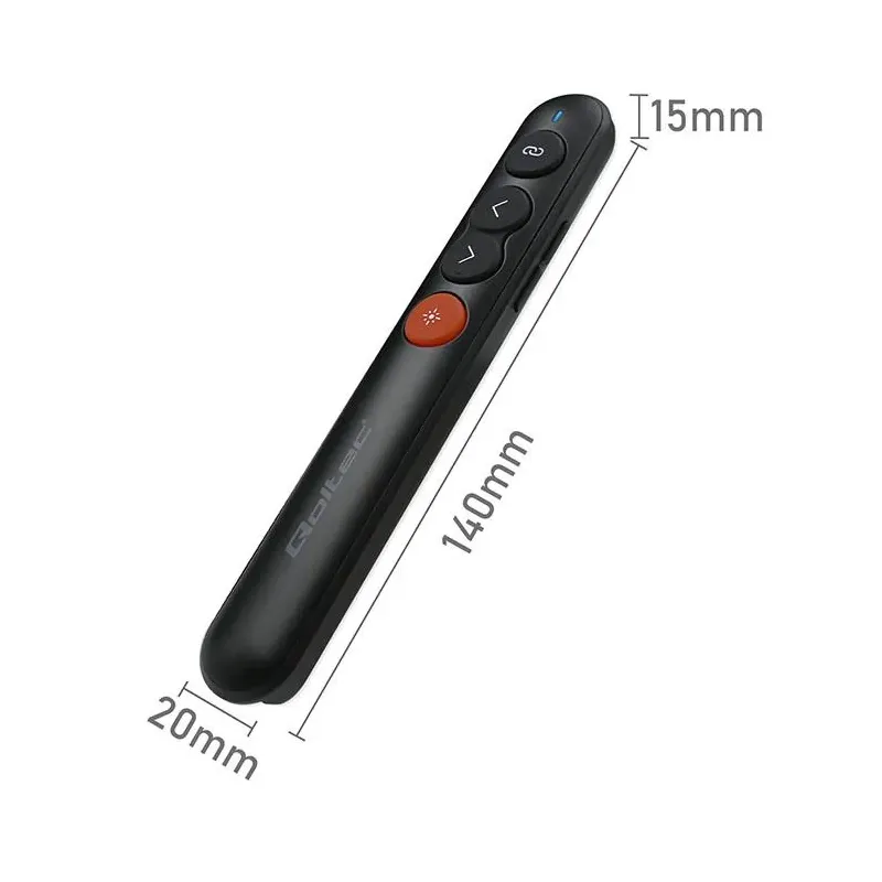 Wskaźnik Qoltec laserowy | Prezenter 4w1 | USB 3.0 | 2.4GHz | 100m