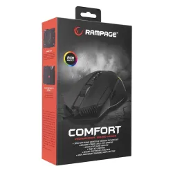 Mysz przewodowa Rampage SMX-G39 Comfort gamingowa, programowalna 12800 DPI