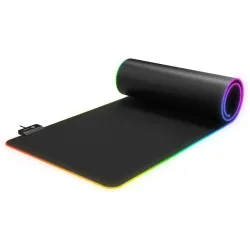 Rampage MP-24 podkładka gamingowa pod klawiaturę i mysz 30x80cm, RGB, czarna