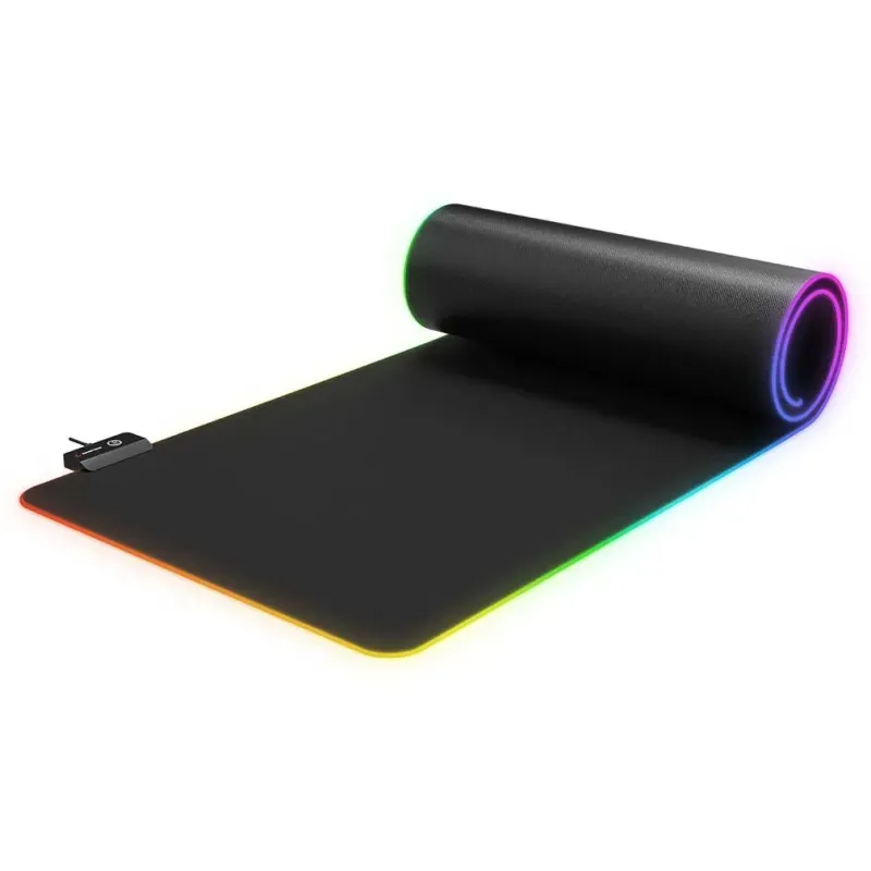 Rampage MP-24 podkładka gamingowa pod klawiaturę i mysz 30x80cm, RGB, czarna