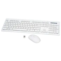 Zestaw bezprzewodowy klawiatura + mysz Rebeltec WHITERUN biały kolor