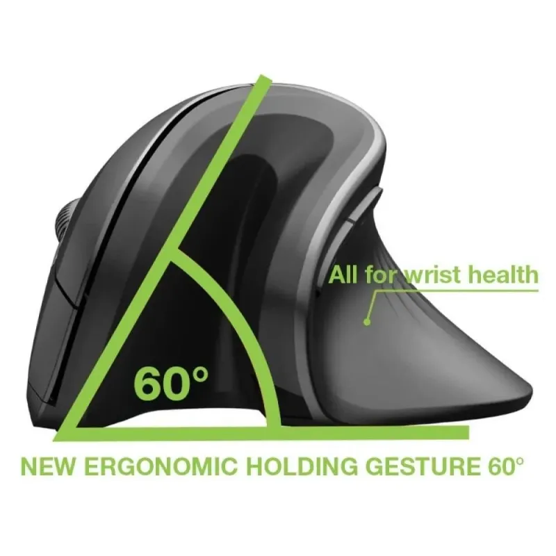 Mysz bezprzewodowa Techly 2.4GHz RF USB pionowa 3200dpi optyczna