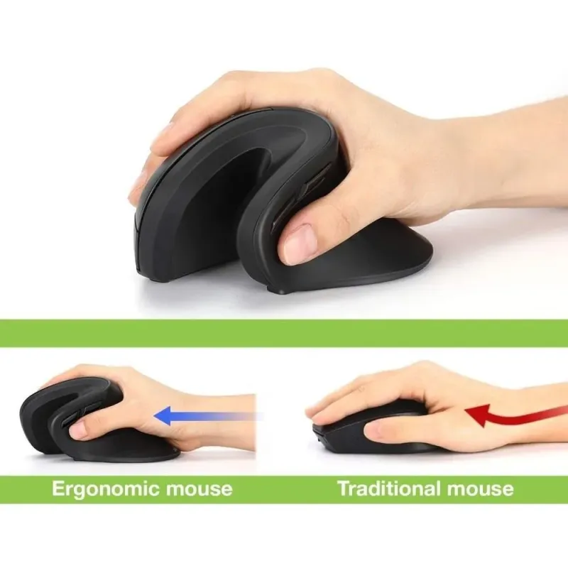 Mysz bezprzewodowa Techly 2.4GHz RF USB pionowa 3200dpi optyczna