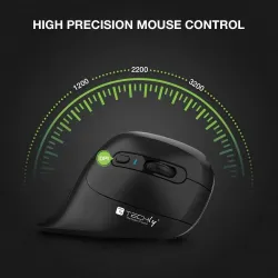 Mysz bezprzewodowa Techly 2.4GHz RF USB pionowa 3200dpi optyczna
