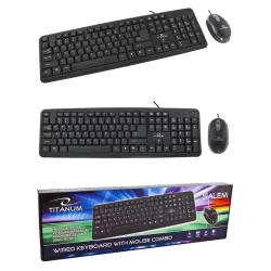 Zestaw przewodowy klawiatura + mysz Titanum SALEM USB czarny