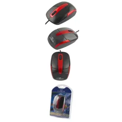 Mysz przewodowa Titanum 3D BARRACUDA TM108K optyczna czarno-czerwona