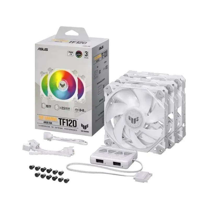 Wentylator Asus TUF GAMING TF120 ARGB WHITE EDITION 3IN1 120mm PWM