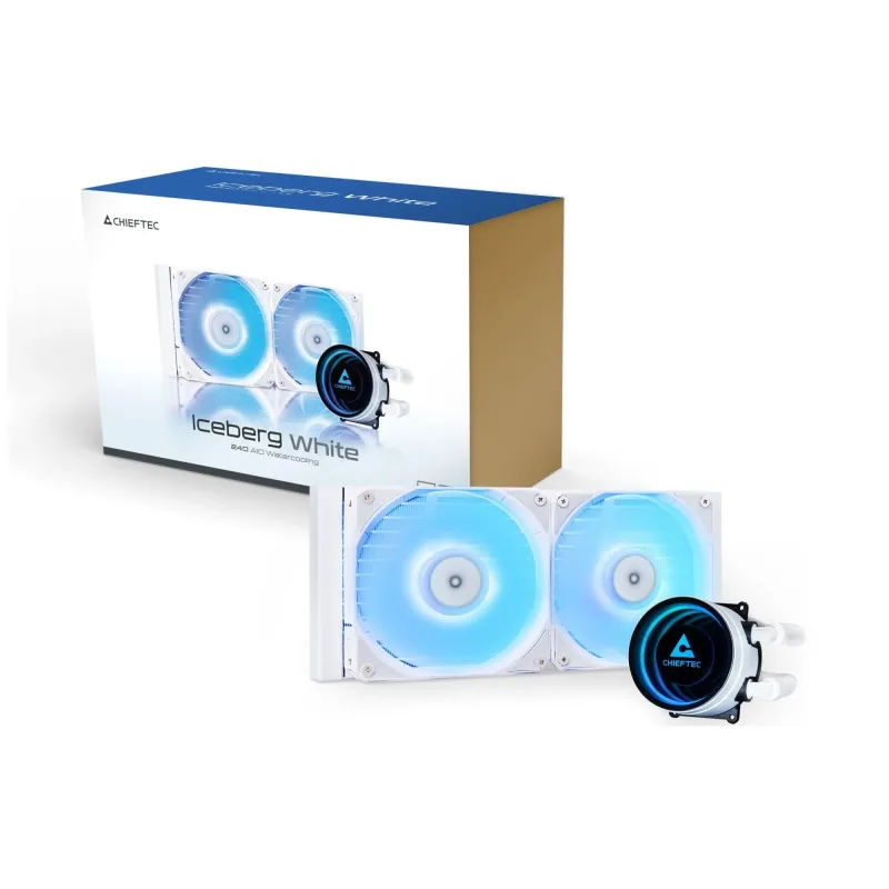Chłodzenie wodne Chieftec Iceberg White 240 CLC-240-RGB-W 2x120mm PWM