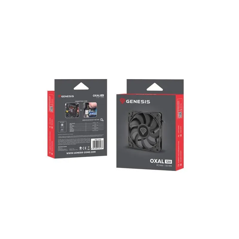 Wentylator do zasilacza/obudowy Genesis Oxal 120 czarny