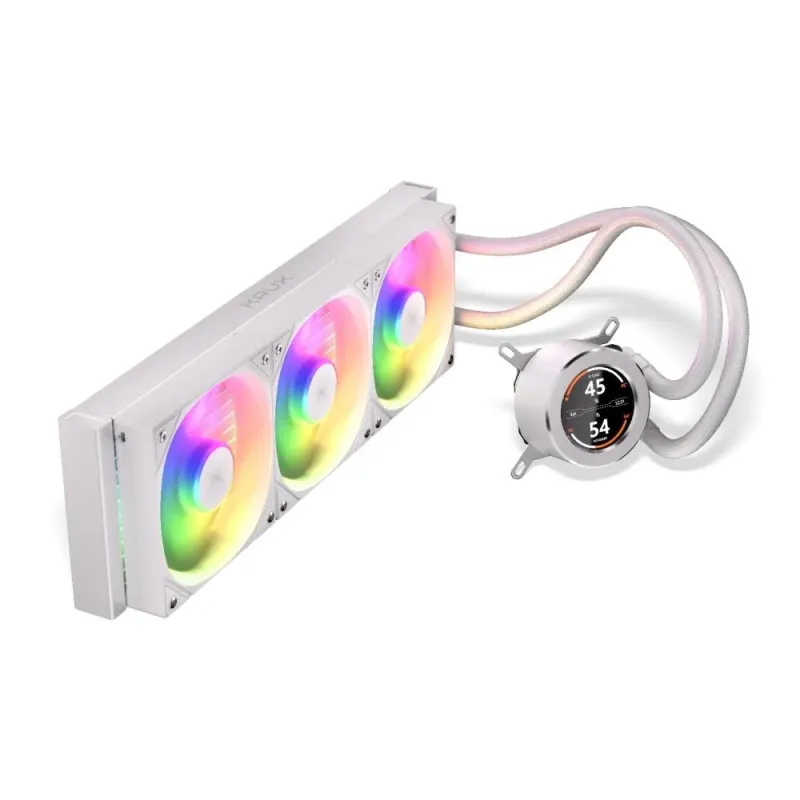 Chłodzenie wodne KRUX HydroGlance 360 ARGB LCD White (KRXE005) 120 mm