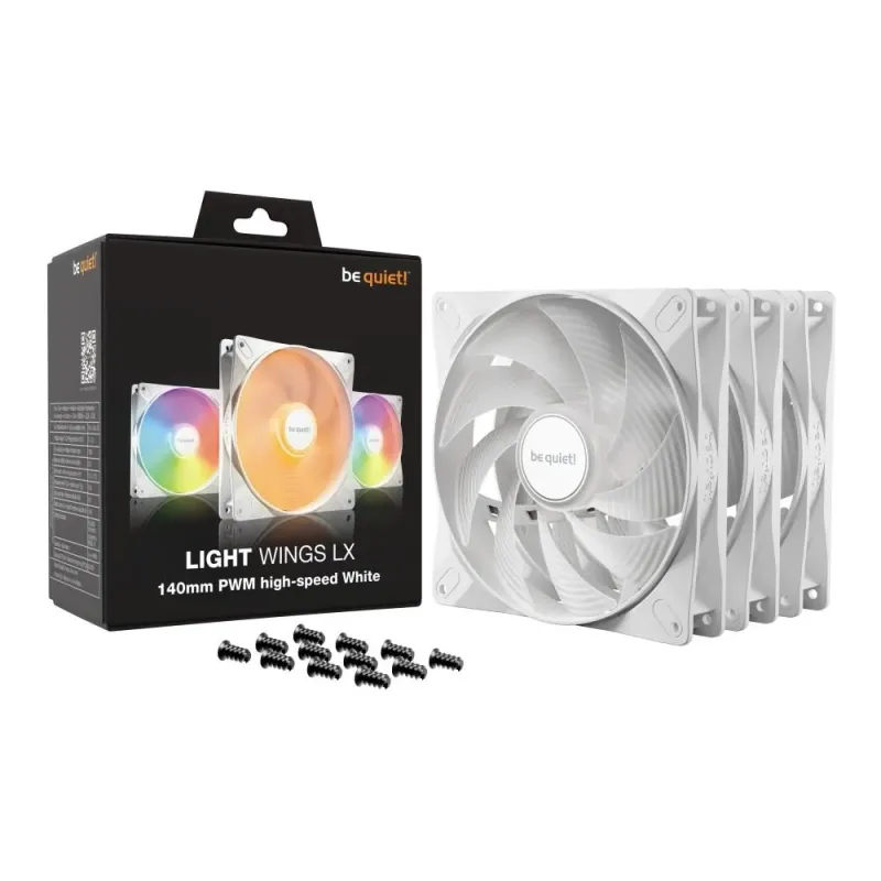 Wentylator be quiet! Light Wings LX 140mm PWM high-speed White Triple Pack