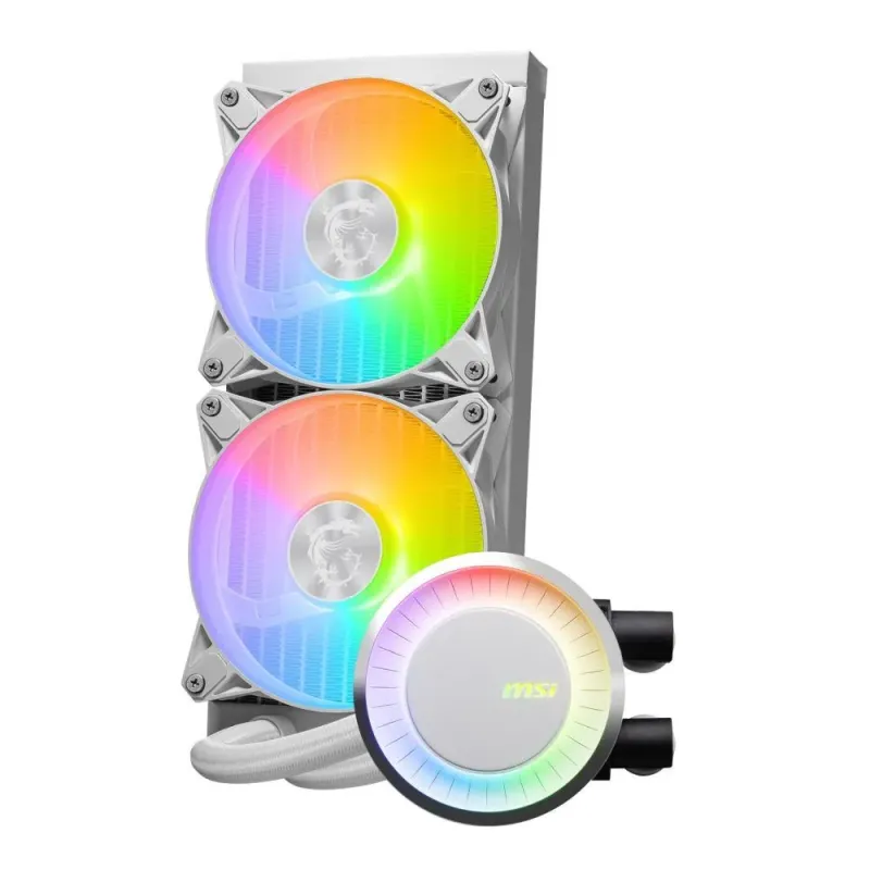 Chłodzenie wodne MSI MAG CORELIQUID E240 WHITE ARGB 2x120mm