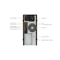 Serwer ADAX XADA T100 /E-2314/16GB/SSD480GB/S_RAID/550W/3Y